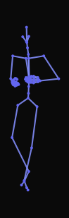 A person starts to jog sideways towards the right at a significant pace, gestures to get here, and then stops and gets down on all fours.