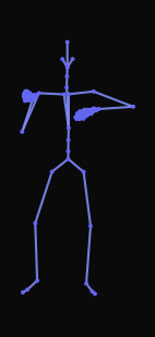 A person performs a bhangra dance with raised arms, shoulder shimmies, and energetic kicks