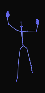 A person performs an excited victory dance jumping up and pumping both fists in the air