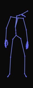 A person does a headbob dance nodding rhythmically with subtle shoulder bounces and foot taps