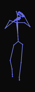 A person is performing the wednesday dance as a triumph move while walking forward.