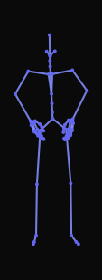 A person startles violently, jumping back with arms flailing before catching their balance