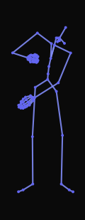 A person sweeps the floor with a broom using steady back-and-forth strokes