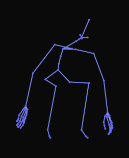 A person walks, sits in a place and stands back up.