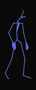 A person walks forward slowly, then turns back and continues walking before turning again and stopping in a t pose facing forward.