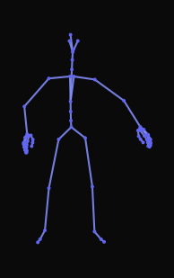 A person with arms extended rotates their arms at the shoulders before performing a professional jump and landing balanced.
