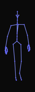 A person walks forward briskly with purposeful strides and swinging arms
