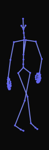 A person strafes sideways to the right using a shuffle step pattern
