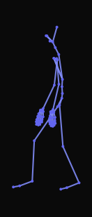 A person pivots 90 degrees to the right mid-stride without breaking walking rhythm