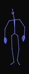 A person walks forward then makes a smooth 180 degree turn and walks back