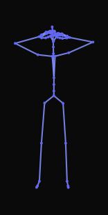 A person is standing in a relaxed posture, raises their arms and holds their head with both hands before dropping them.