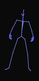 An upright person standing idle starts trudging diagonally to the right with a strained gait while holding a heavy crate below the torso level.