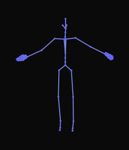 A person performs ten fast jumping jacks with arms and legs extending fully each rep