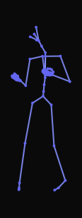 A person talks to an adult using hand gestures for a while, then turns around over their right shoulder, walks in that direction, and then walks sideways to their right.