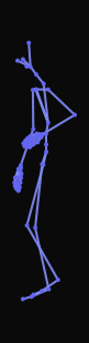 A person standing upright opens a door to the right with their right hand, walks through, turns around, closes it, and returns to an upright stance.