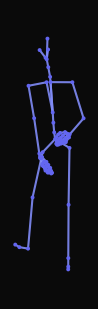 A person briskly walks backward, turns over their right shoulder, walks forward, and then jogs to the right back diagonal before coming to a stop.