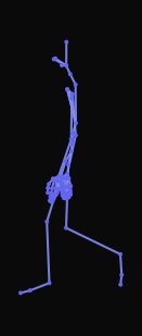 A person turns to the right and walks ahead. They walk backwards in the left-back diagonal direction and point to the ground at the back.