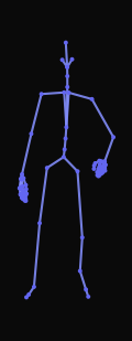 A person walks backward facing forward, turns over right shoulder to the back, and ends with a backward diagonal jog to the right.