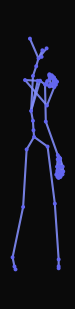 A person standing upright waves with their right hand by turning back, then walks towards the right diagonal at a steady pace while raising their right hand towards the left shoulder.