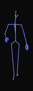 A person walking forward bumps their left foot into a small obstacle, kicks it with their right leg, and walks around it before coming to a halt.